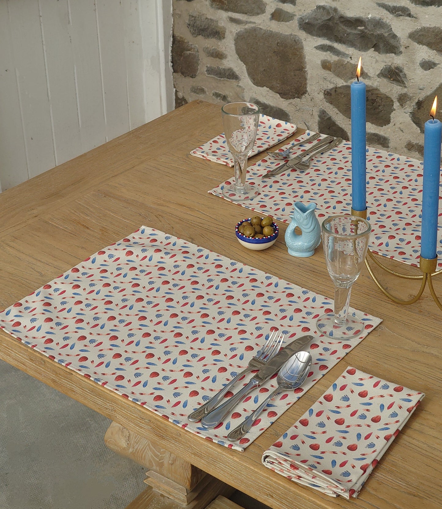 Organic Placemat - Machair Petals multi