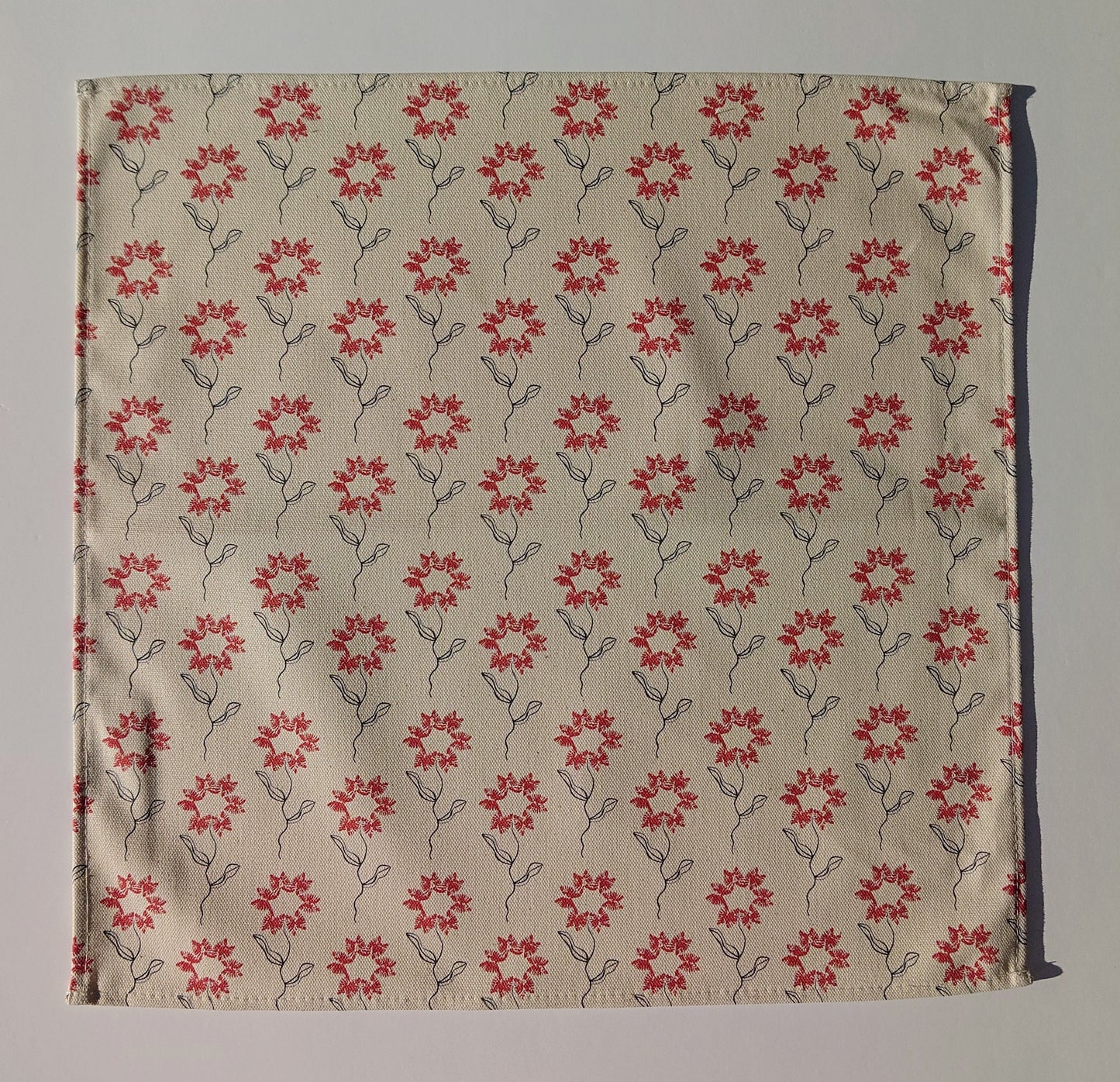 Organic Napkin - Machair Flower Red