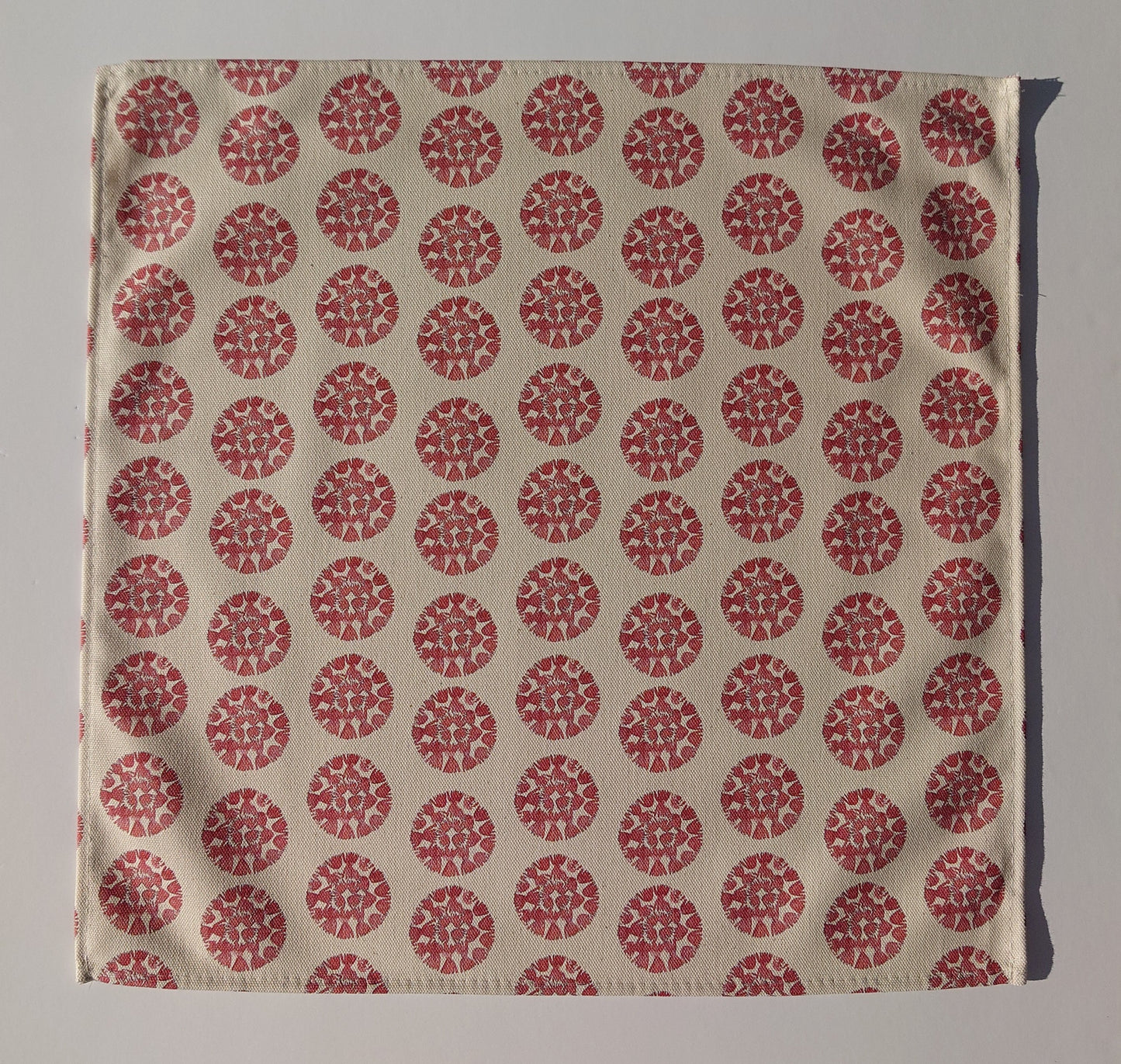 Organic Napkin - Machair Clock Red